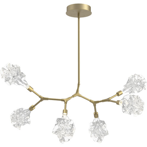 Blossom LED 40.3 inch Gilded Brass Linear Pendant Ceiling Light in 2700K LED, Modern Branch