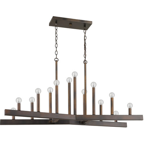 Fallon 14 Light 42 inch Oil Rubbed Bronze Island Pendant Ceiling Light