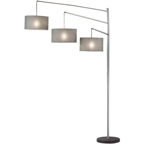 Wellington 91 inch 100.00 watt Satin Steel Arc Lamp Portable Light