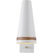 Brickell 1 Light 5.63 inch Matte White and Hazelnut Leather Bath Vanity Light Wall Light