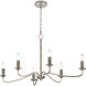 Abaca 6 Light 32 inch Polished Nickel Chandelier Ceiling Light