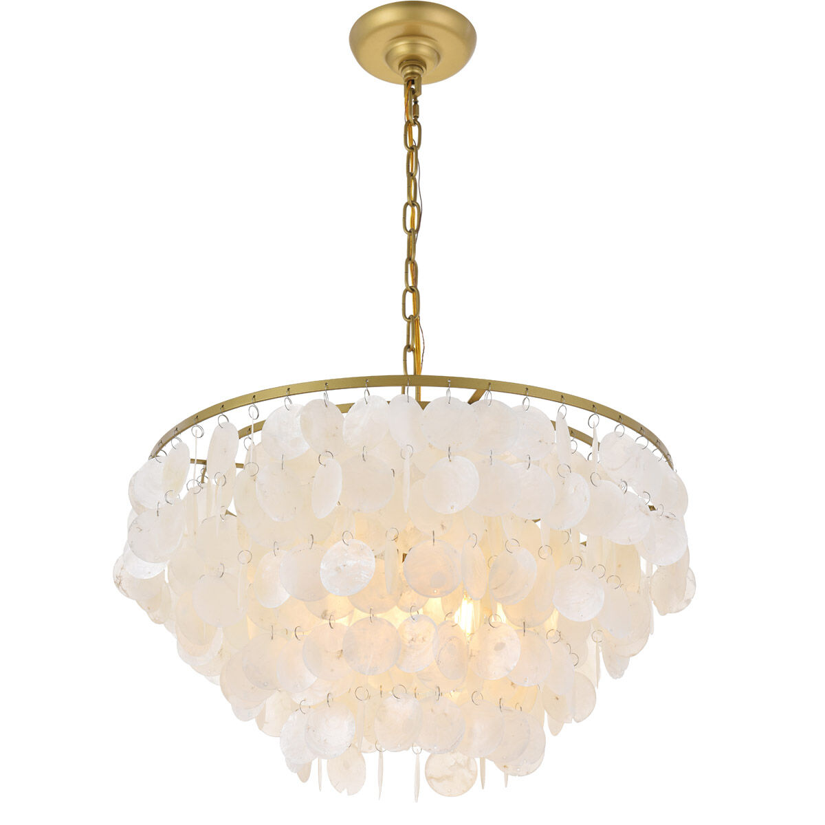 Selene 4 Light 20 inch Brass Pendant Ceiling Light
