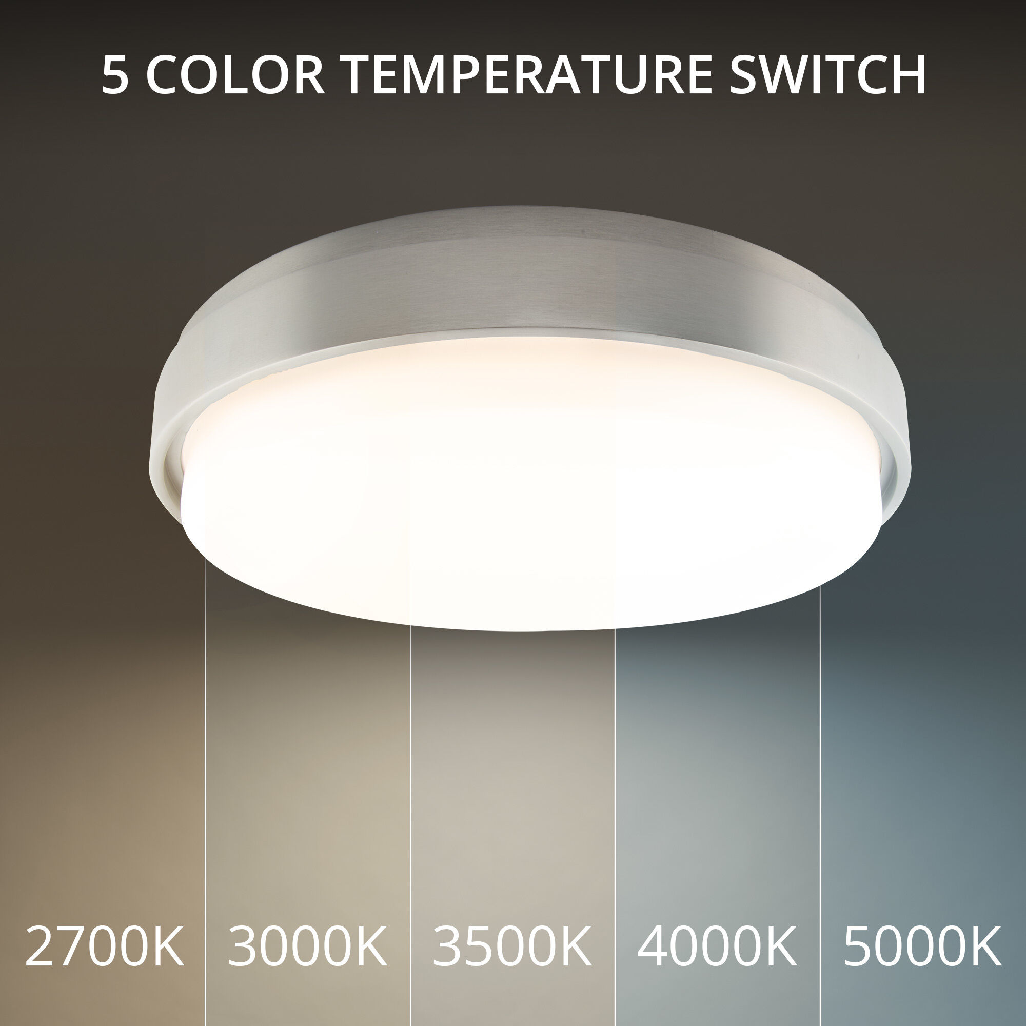 Modern Forms Zenith LED Flush Mount in Titanium