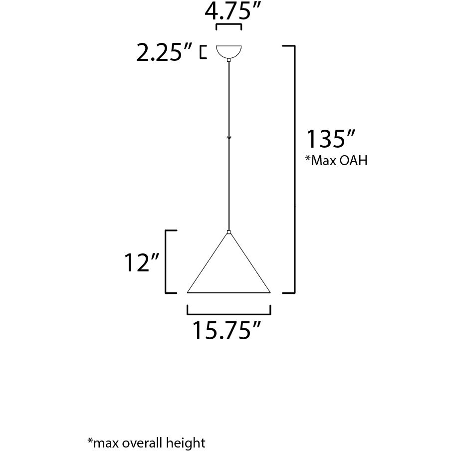 Abyss LED 15.75 inch Matte White Single Pendant Ceiling Light