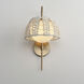 Macrame 1 Light 10.5 inch Gold Wall Sconce Wall Light