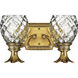 Plantation 2 Light 13 inch Burnished Brass Vanity Light Wall Light