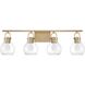 Mansfield 4 Light 34 inch Champagne Gold Vanity Light Wall Light