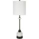 Alliance 32.5 inch 150.00 watt White Marble and Satin Black Buffet Lamp Portable Light