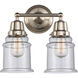 Aditi Canton 2 Light 14 inch Brushed Satin Nickel Bath Vanity Light Wall Light, Aditi