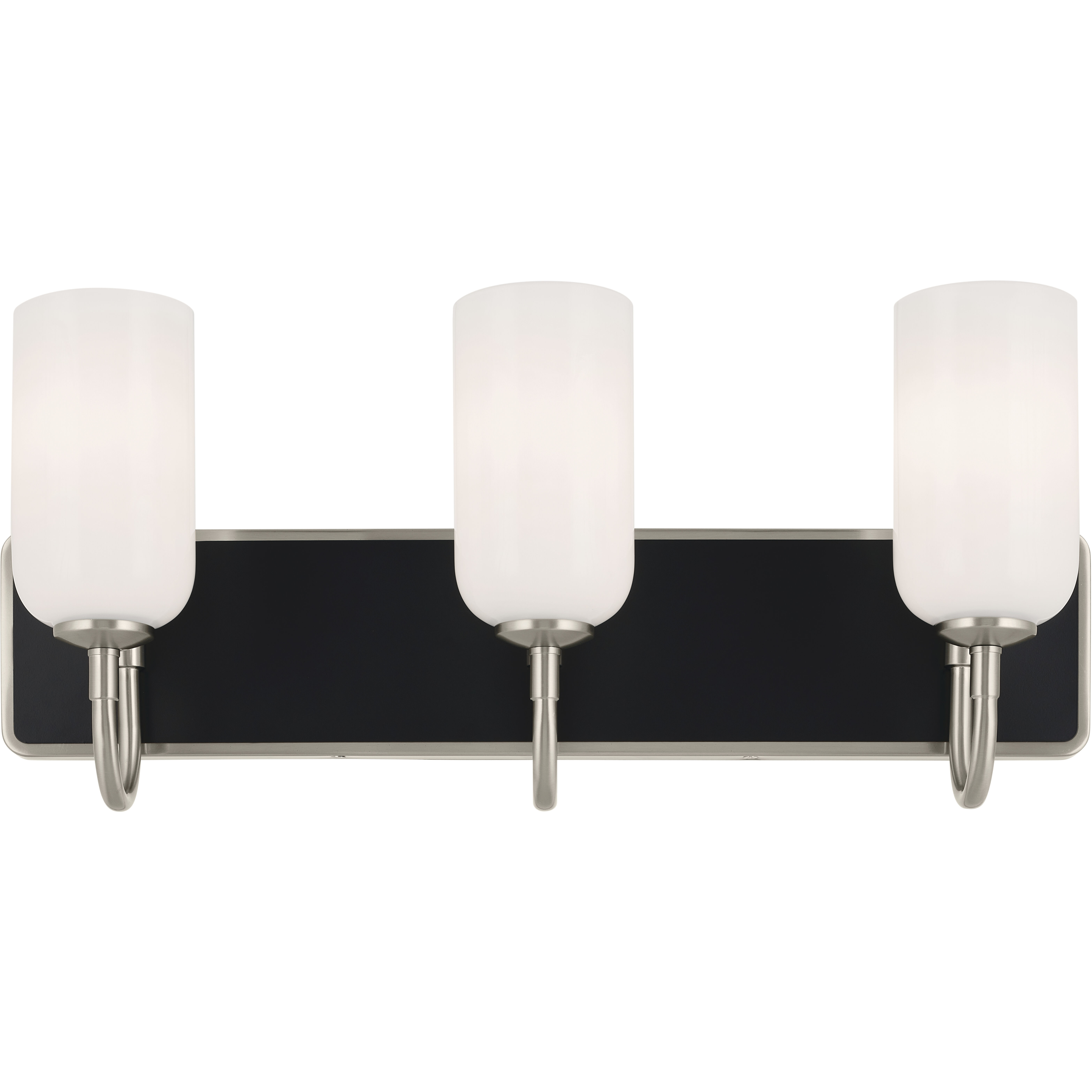 Solia LED 24 inch Brushed Nickel with Black Bathroom Vanity Light Wall Light