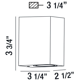 Trek LED 3.75 inch Marine Grey Outdoor Wall Mount
