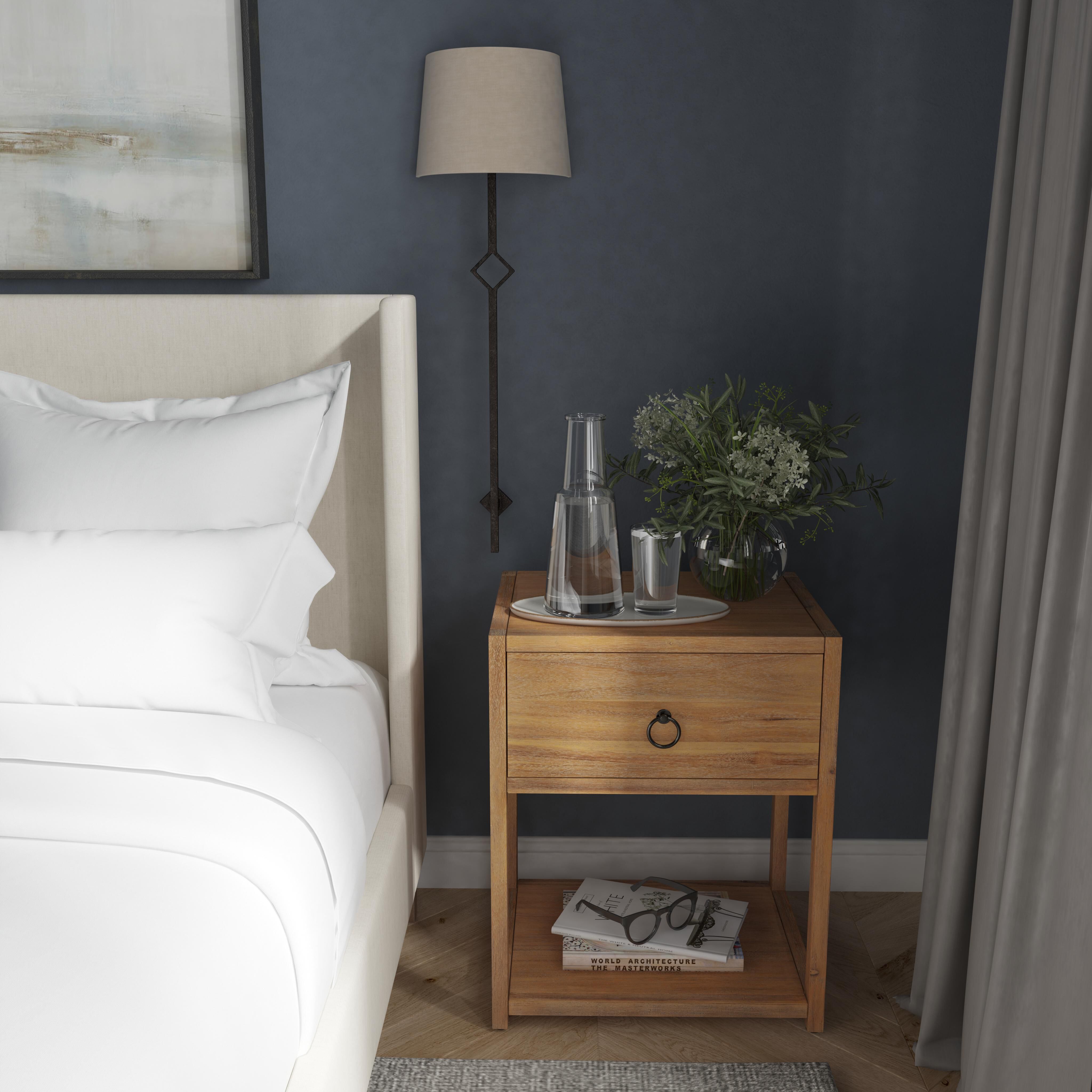 Lark Natural Wood End Table in Light Brown