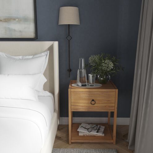 Lark Natural Wood End Table in Light Brown