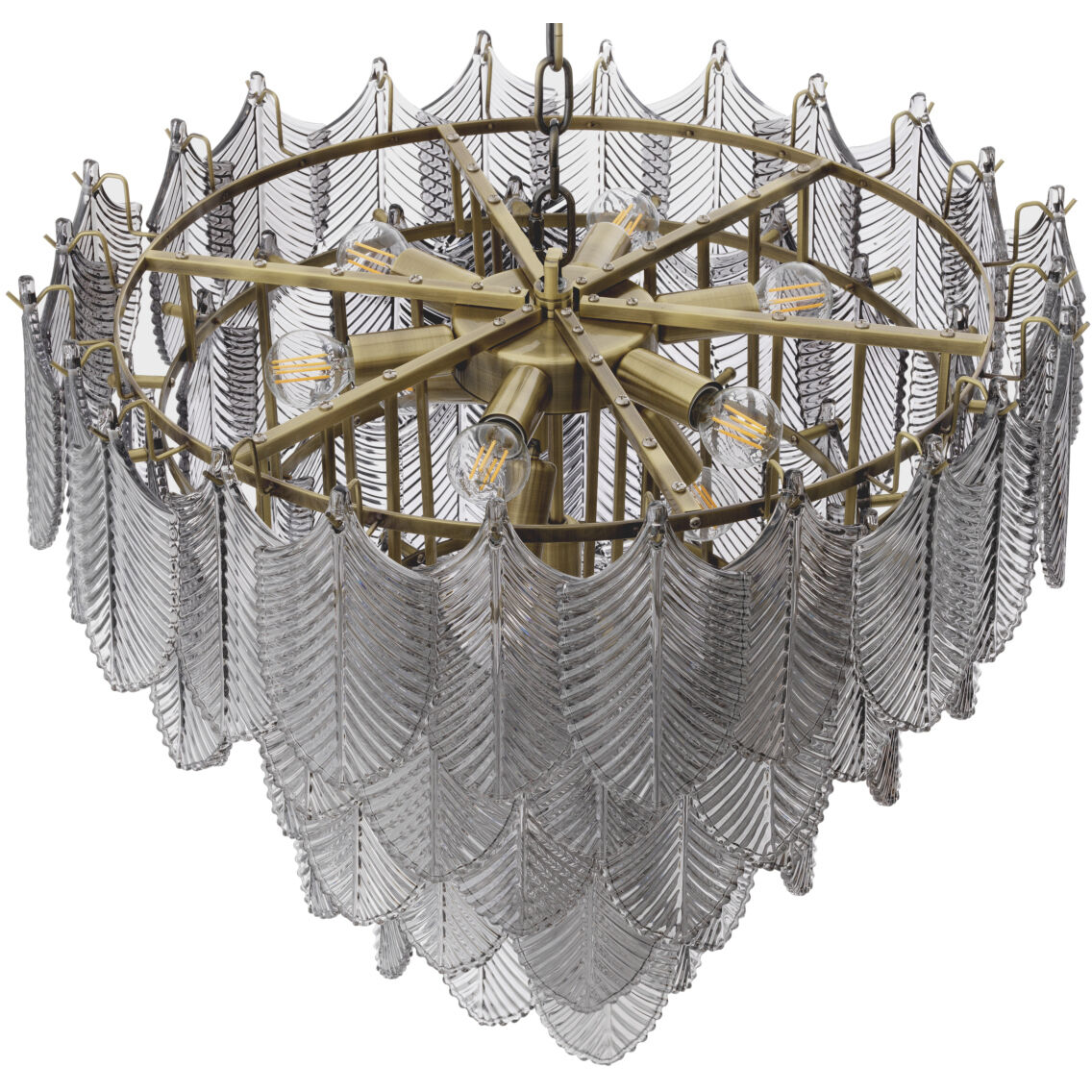 Verbier 10 Light 24.41 inch Light Brushed Brass Chandelier Ceiling Light, Small