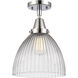 Franklin Restoration Seneca Falls 1 Light 9.5 inch Polished Chrome Flush Mount Ceiling Light