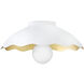 Darla 1 Light 15 inch Textured Plaster Flush Mount Ceiling Light
