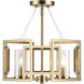 Marco 4 Light 16 inch Brushed Champagne Bronze Semi-Flush Ceiling Light