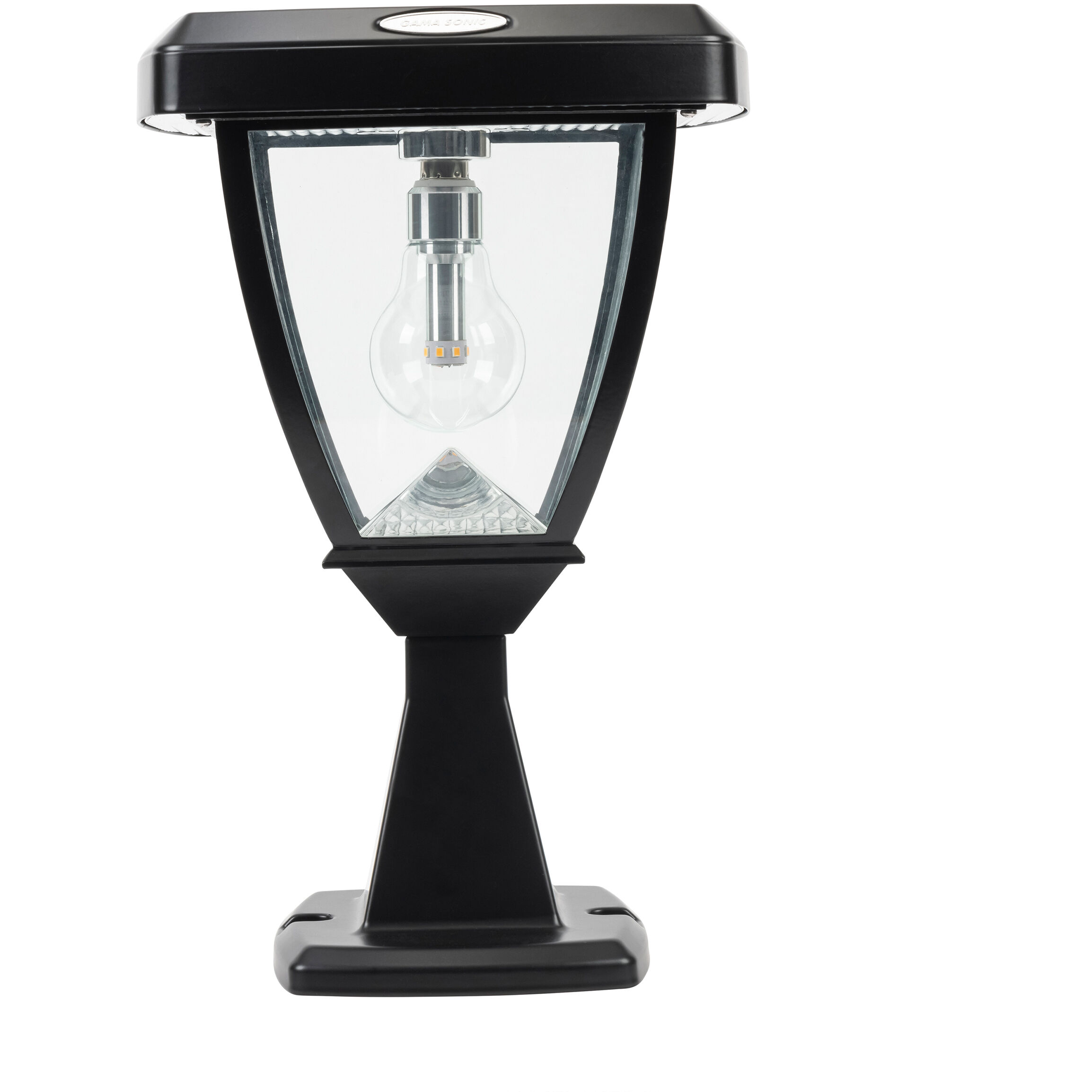 Inversee 1 Light 12.75 inch Black Post Light, Solar