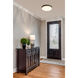 Coco LED 15 inch Black and Antique Brushed Brass and Opal Flush Mount Ceiling Light