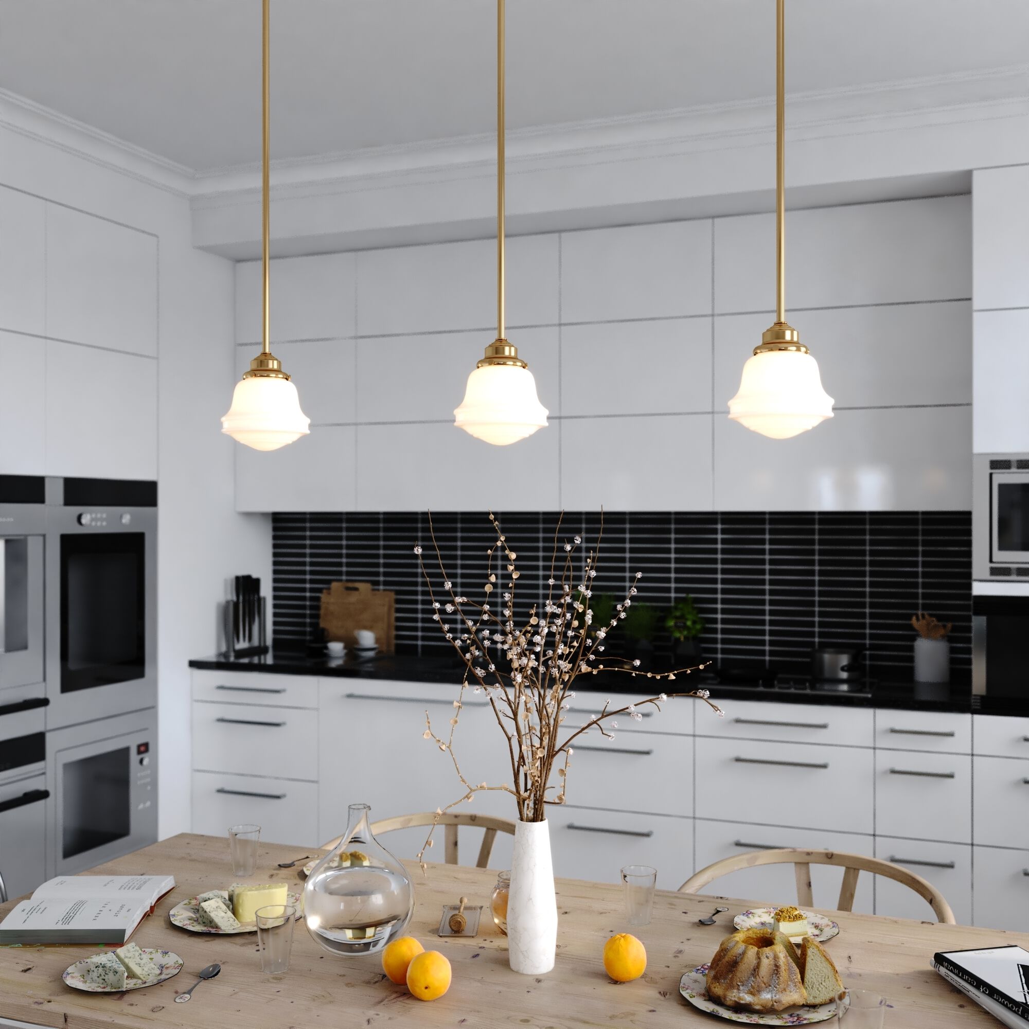 Huntley LED 6.25 inch Natural Brass Mini Pendant Ceiling Light