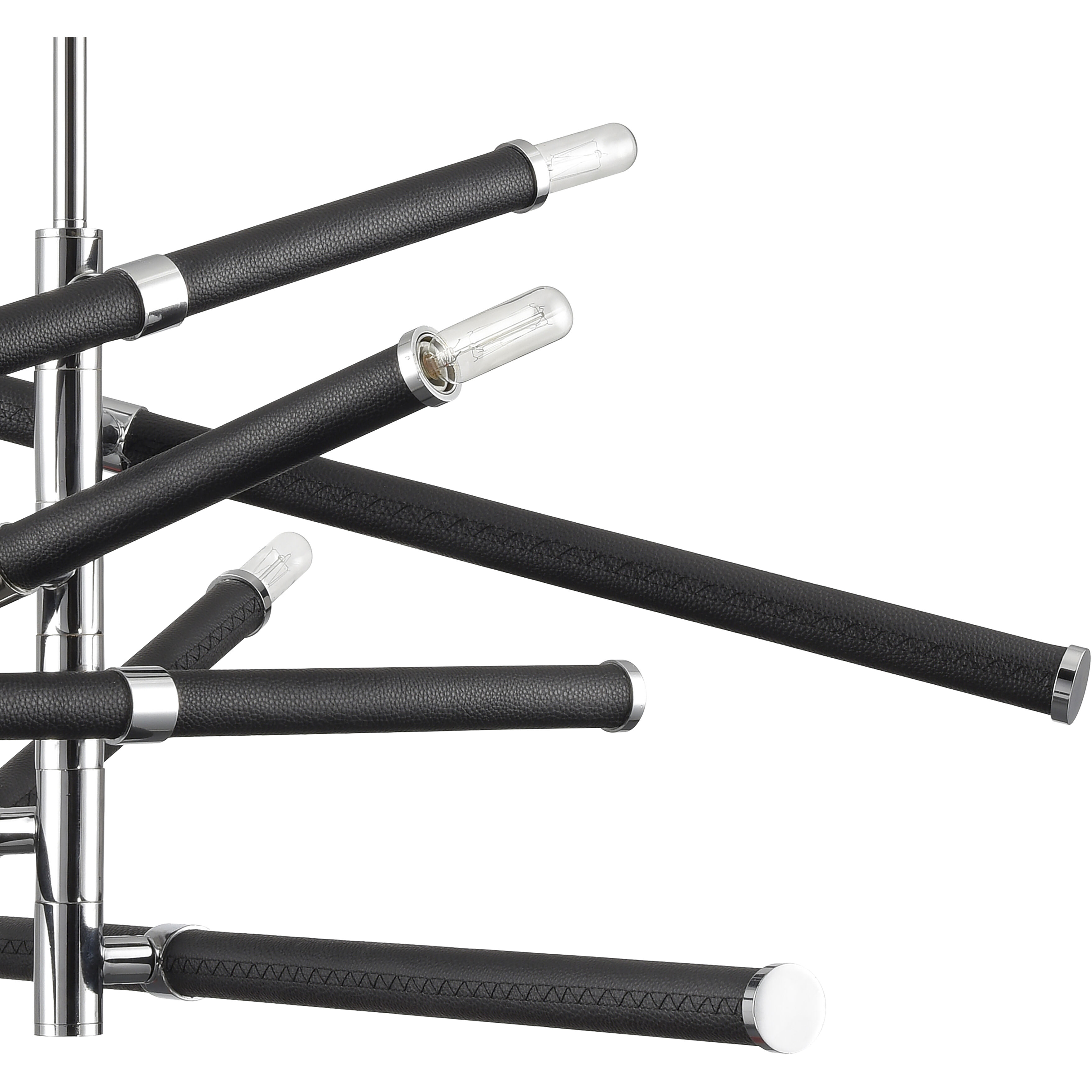 Crosspiece 6 Light 39 inch Black Chandelier Ceiling Light