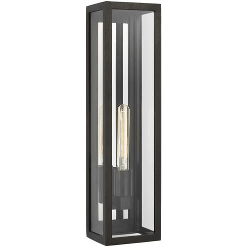 Chapman & Myers Fresno LED 22 inch Aged Iron Outdoor Wall Lantern, Large