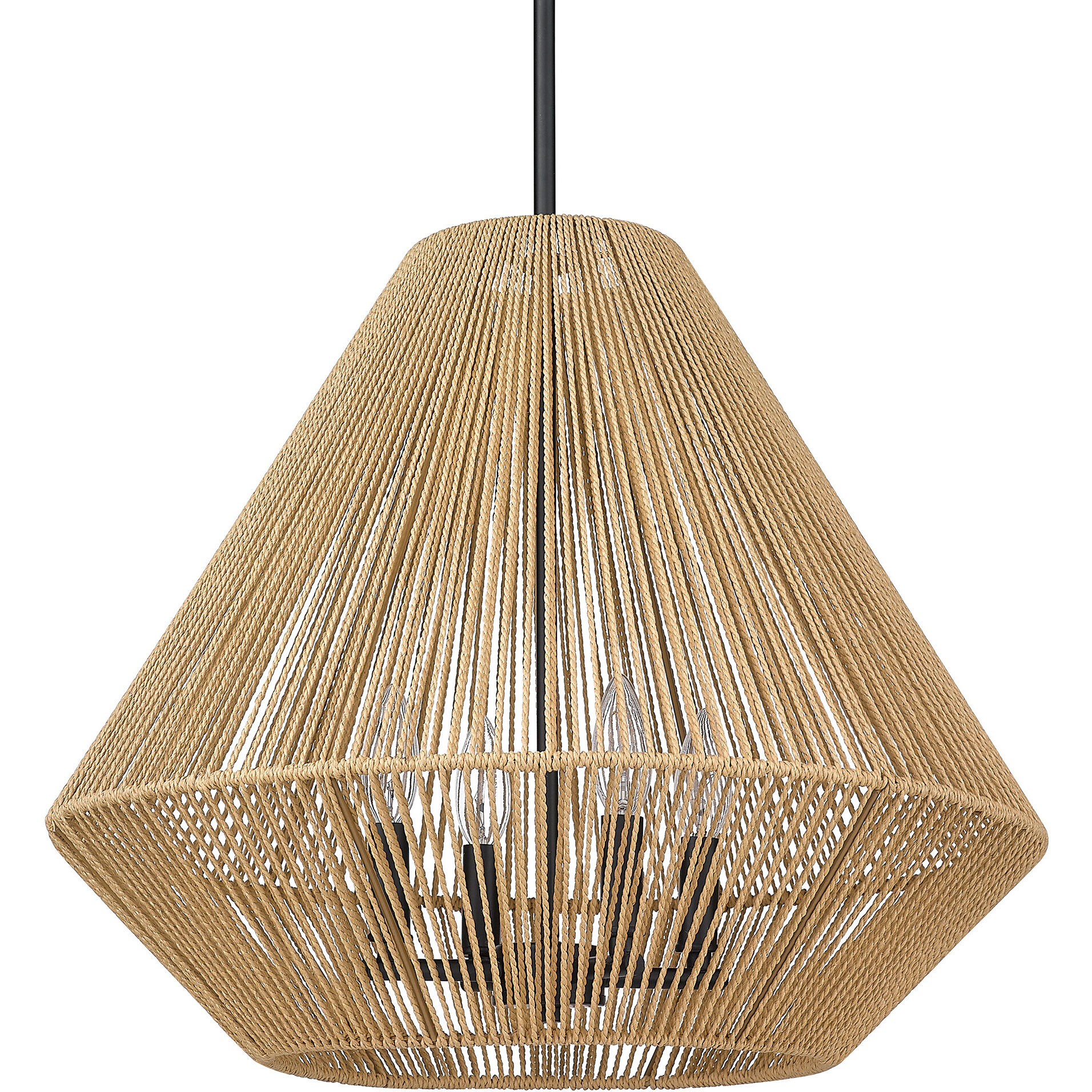 Valentina Pendant Ceiling Light in Natural Raphia