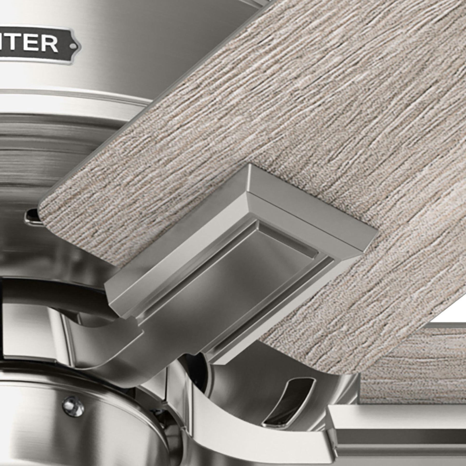 Fonthill 52 inch Brushed Nickel with Light Gray Oak Blades Ceiling Fan