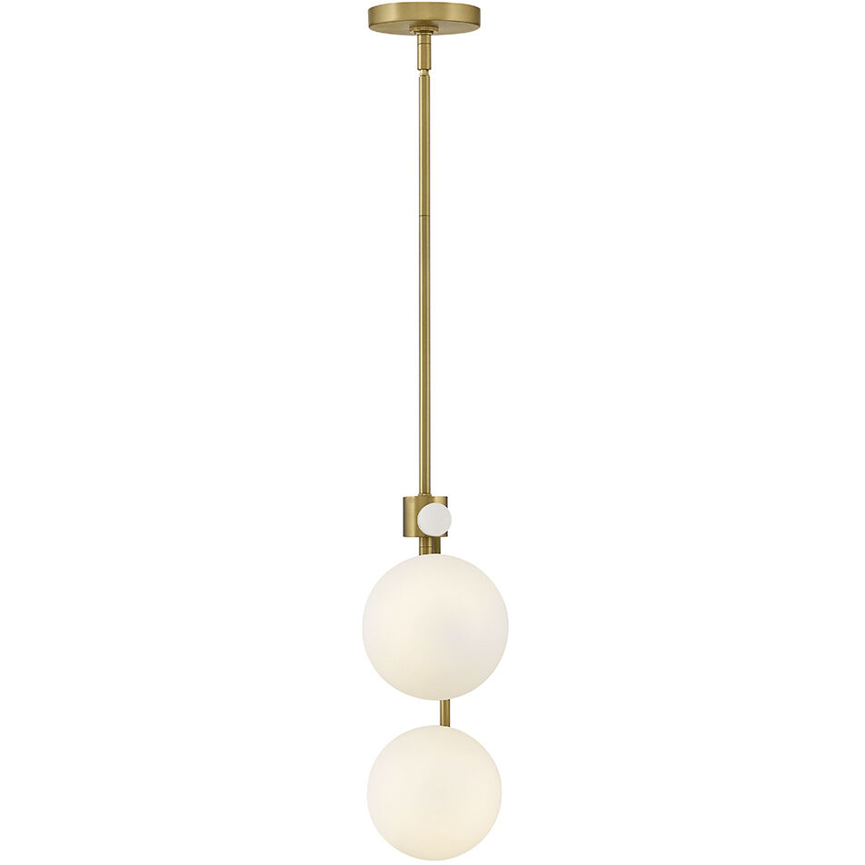 Maude 2 Light 32.25 inch Lacquered Brass Chandelier Ceiling Light
