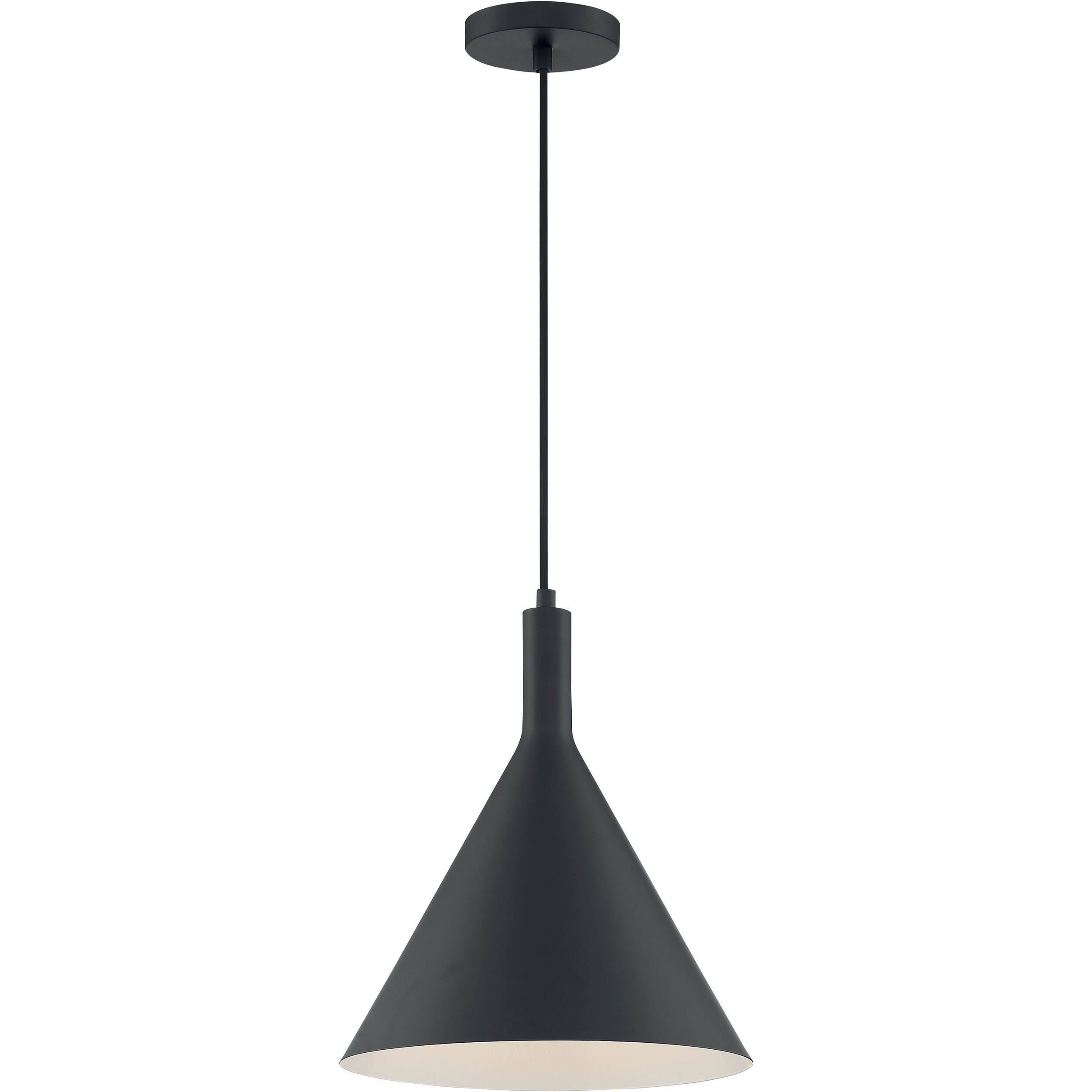 Lightcap 1 Light 12 inch Matte Black Pendant Ceiling Light