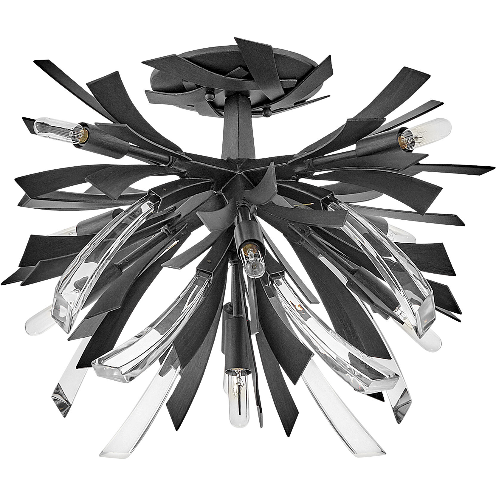 Vida LED 24 inch Brushed Graphite Foyer Light Ceiling Light, Semi-Flush Mount