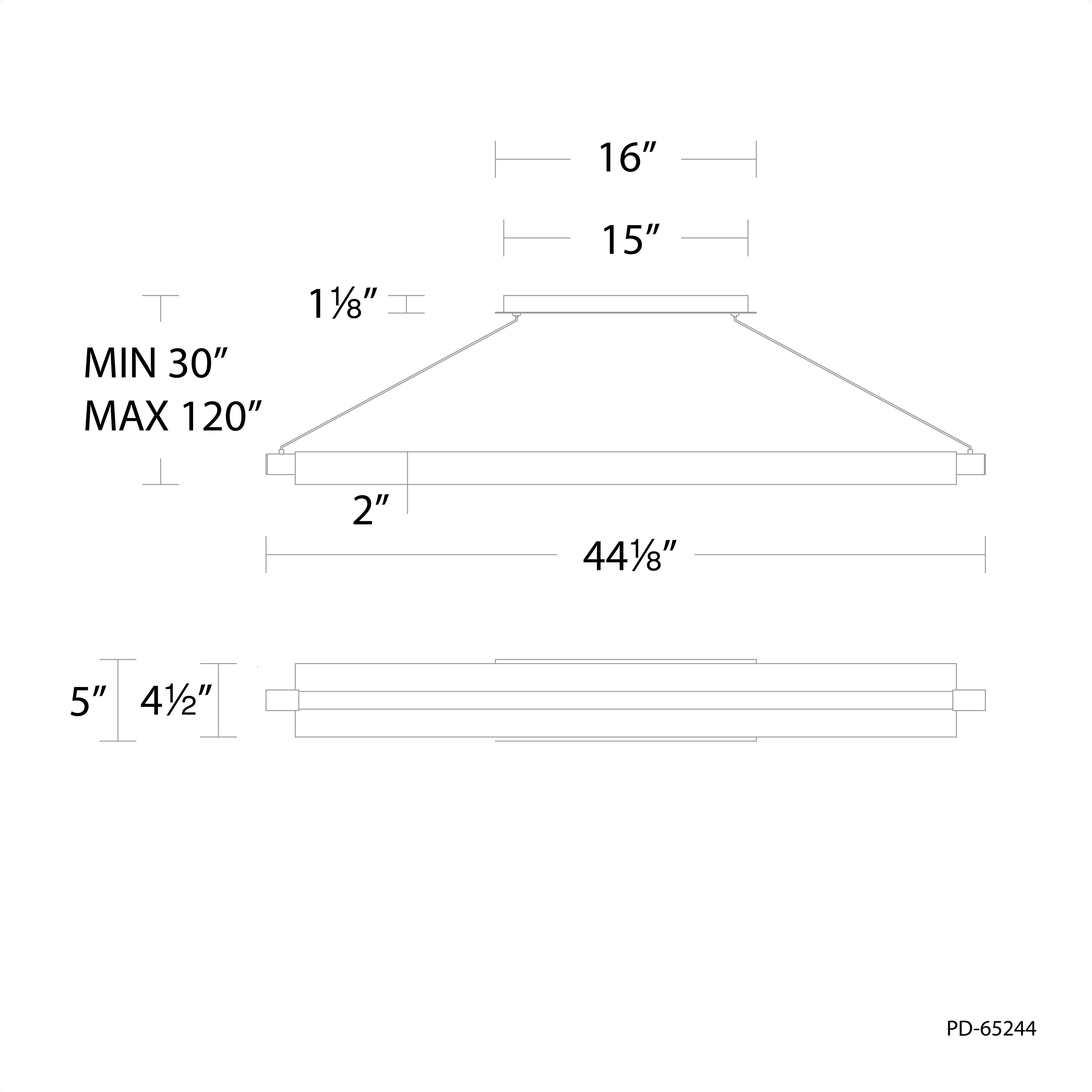 Pavilion Linear Pendant Ceiling Light, dweLED