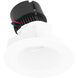 Pearl Bright White Reflector / Bright White Flange LED Round Adjustable Slot Retrofit in 3000K, 4" Retrofit