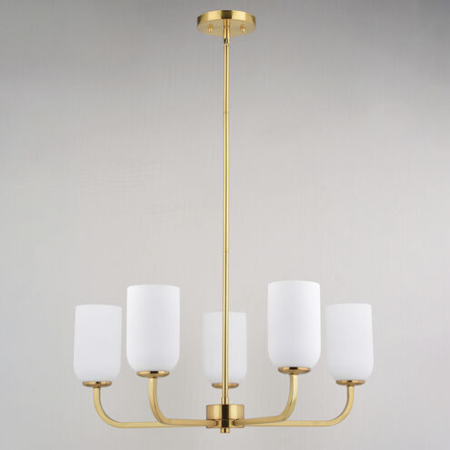 Shelby LED 26 inch Natural Brass Chandelier Ceiling Light
