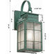 Norfield 1 Light 16 inch Verde Green Outdoor Sconce in Seedy Glass, Brass Traditions by Innovations Lighting