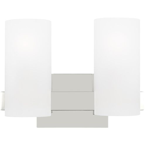 Drew & Jonathan Scott Rhode 2 Light 12.13 inch Chrome Vanity Light Wall Light