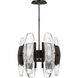 Avroko Wythe LED Plated Dark Bronze Chandelier Ceiling Light, Integrated LED