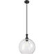 Downtown Urban Astor 1 Light 14 inch Matte Black Pendant Ceiling Light in Clear