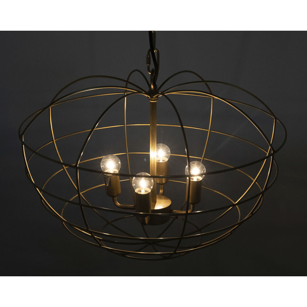 Mo 4 Light 19.5 inch Antique Brass Pendant Ceiling Light
