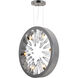 Spiked 6 Light 3 inch Polished Nickel Chandelier Ceiling Light