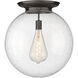 Beacon 1 Light 17.75 inch Oil Rubbed Bronze Flush Mount Ceiling Light