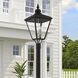 Adams 4 Light 31.5 inch Black with Brushed Nickel Finish Cluster Outdoor Extra Large Post Top Lantern
