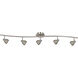 Serpentine 5 Light 120V Brushed Steel Rail Fixture Ceiling Light
