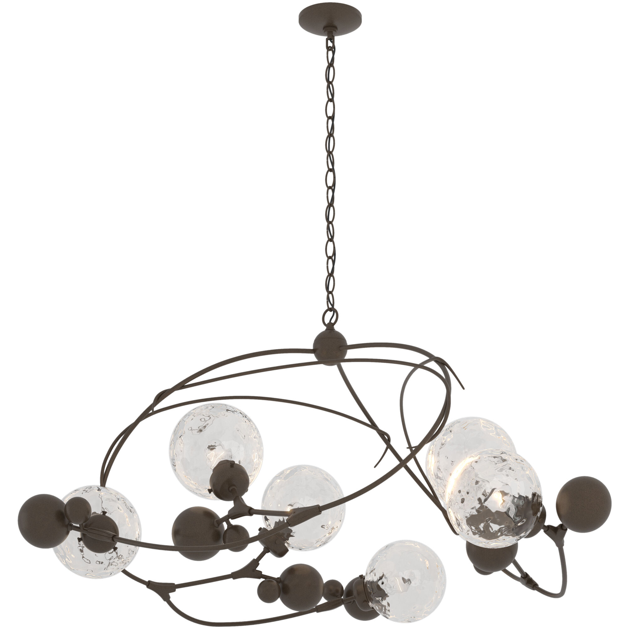 Sprig 6 Light 49.1 inch Ink Pendant Ceiling Light in Water