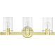 Munich 3 Light 23 inch Satin Brass Vanity Sconce Wall Light