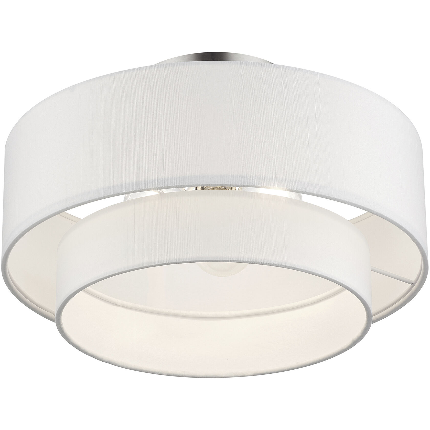 Manorwood 3 Light 15 inch Brushed Nickel Semi-Flush Ceiling Light