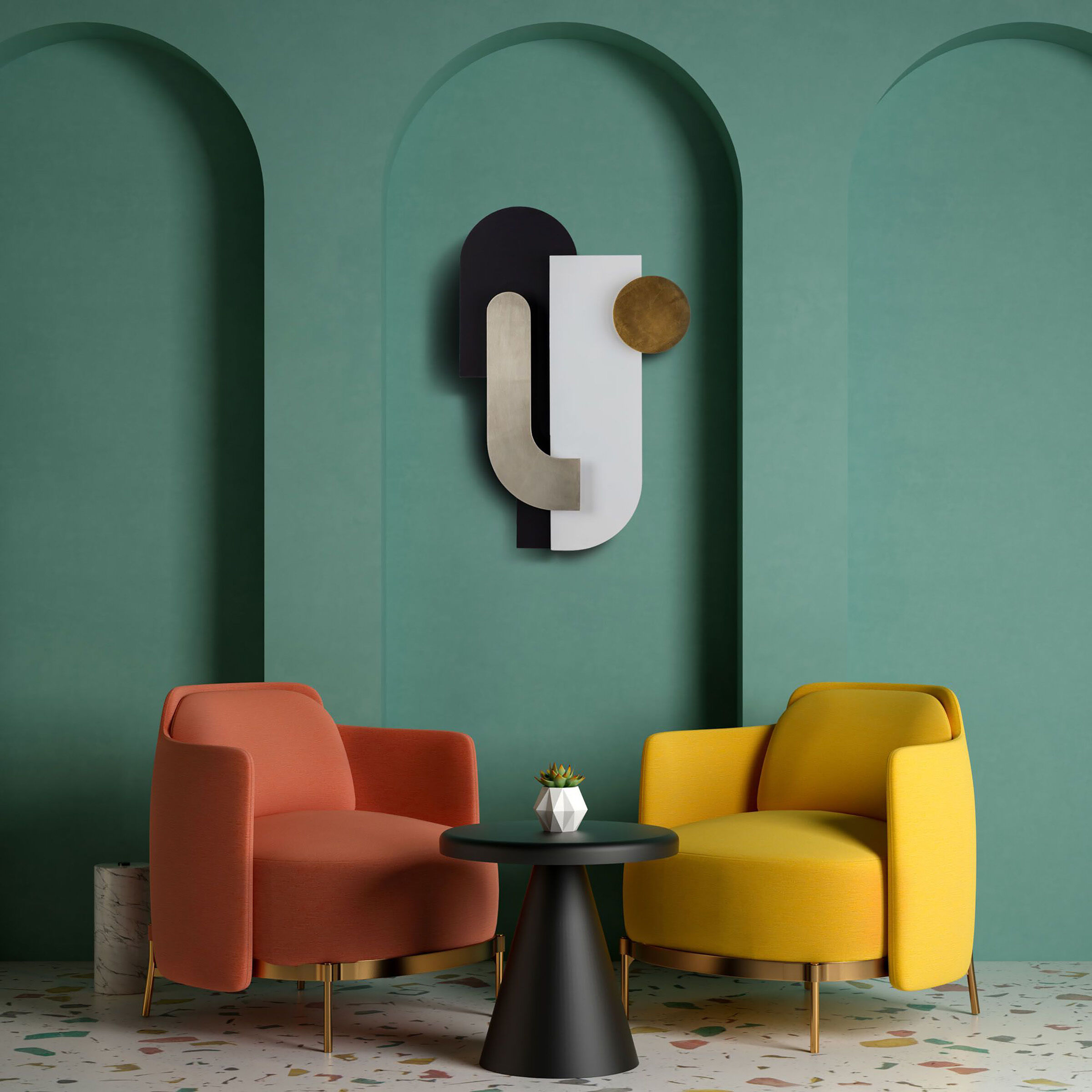 Danny Matte Black Wall Art