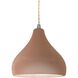 Radiance LED 8 inch Adobe and Brushed Nickel Pendant Ceiling Light