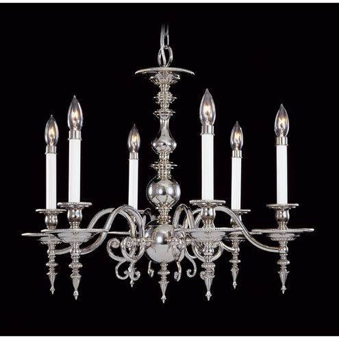 Kensington 6 Light 26 inch Polished Silver Dining Chandelier Ceiling Light