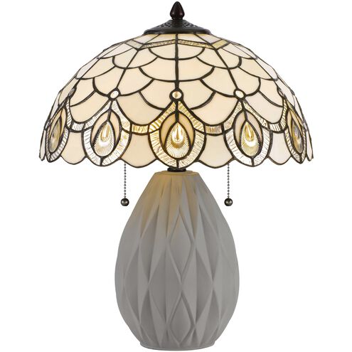 Tiffany 20.13 inch 60.00 watt Light Gray Accent Lamp Portable Light